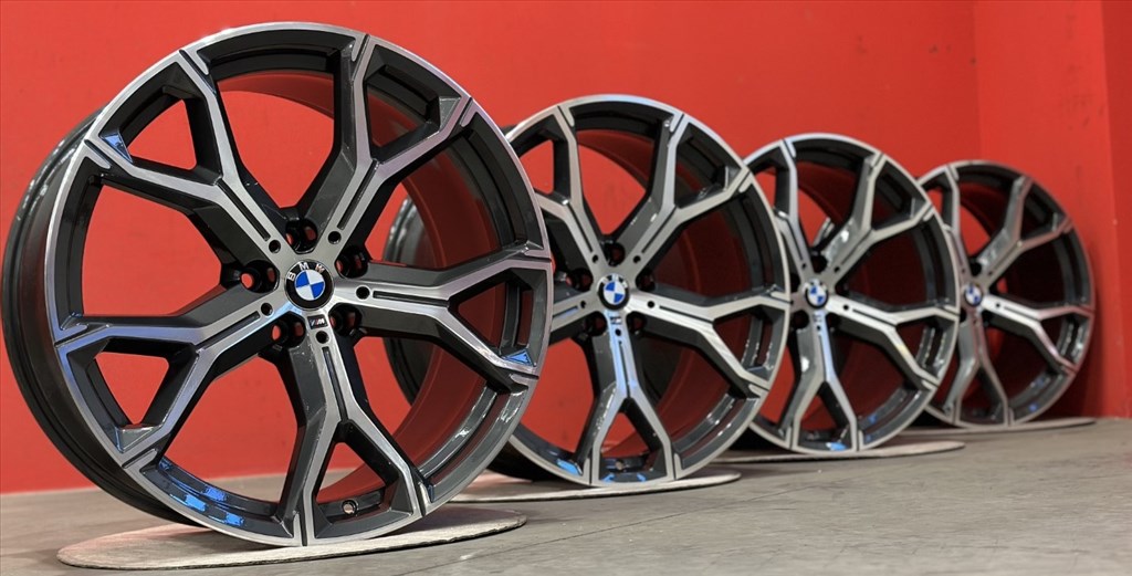 R21 5x112 Original  BMW Style M741 - 741M  X5 G05 X6 G06 kétszéles gyári alufelnik 3. kép