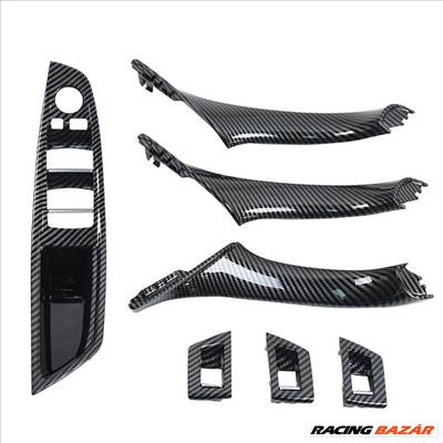 BMW F10/F11/F18 ajtóbehúzó, kapaszkodó szett Carbon Behajtós