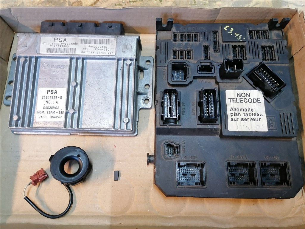 Citroën C3 I 1.4 Motorvezérlő BSI kulcsérzékelő immo szett  1. kép