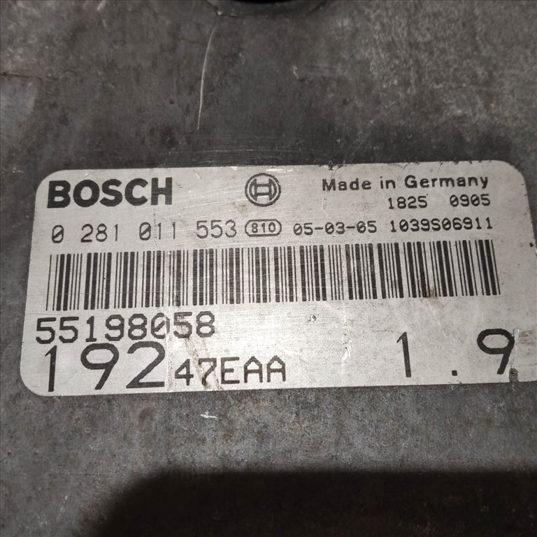72472 Fiat Stilo 1,9 8v Diesel 115 Le motorvezérlő szett 0281011553 , 55198058 , 51755130 2. kép