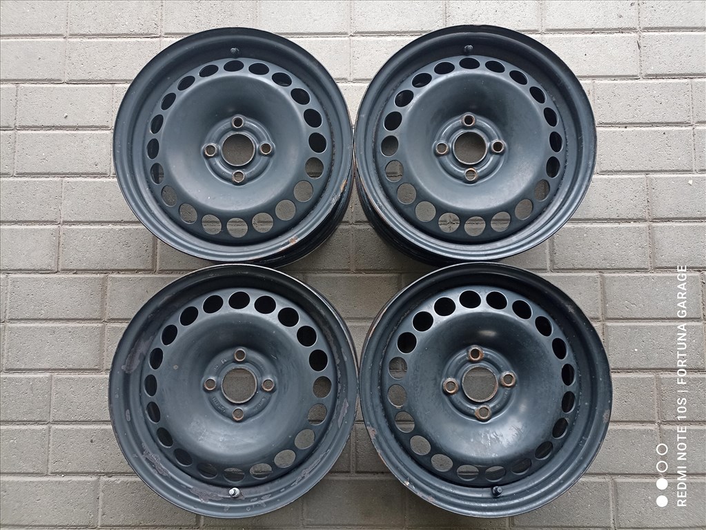 4x100 15" Opel használt lemezfelni garnitúra+TPMS (645) 1. kép