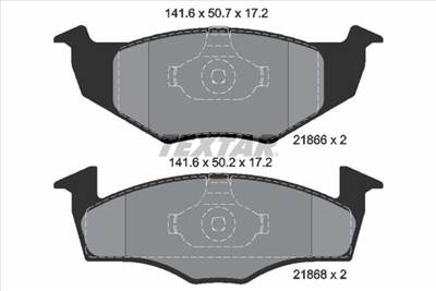 Fékbetét készlet TEXTAR 2186602 for SEAT, SKODA, VW