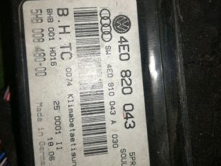 Audi A8 (D3 - 4E) Fűtéskapcsoló *82355* audi-4e0820043 4. kép