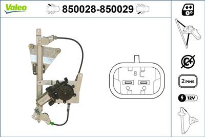 ablakemelő VALEO 850028 for AUDI