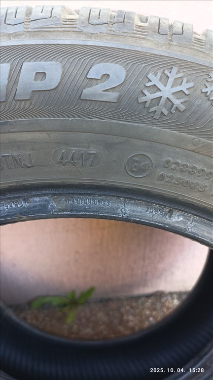  175/6515" használt Semperit téli gumi 5mm dot4417 175/65R15 4db 5. kép