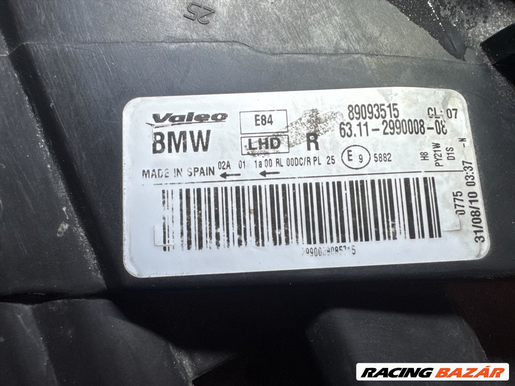 BMW X1 E84 jobb oldali xenon fényszóró 63112990008 8909315 6. kép