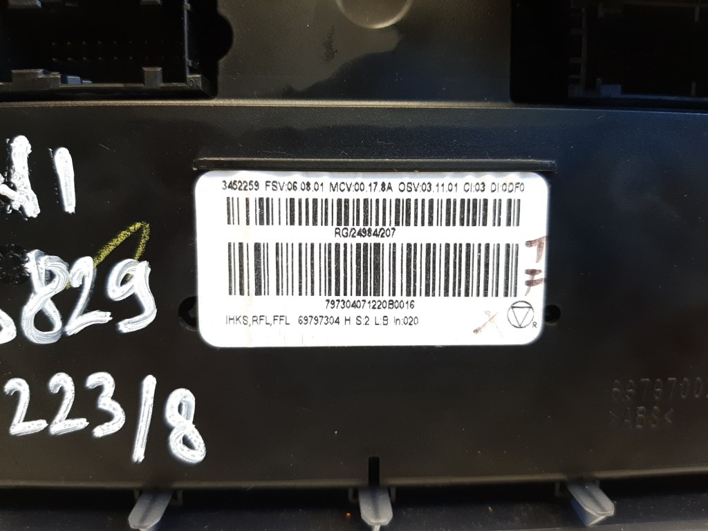 Mini cooper (R56) fûtéskapcsoló (fûtés kapcsoló) 3452259 3. kép