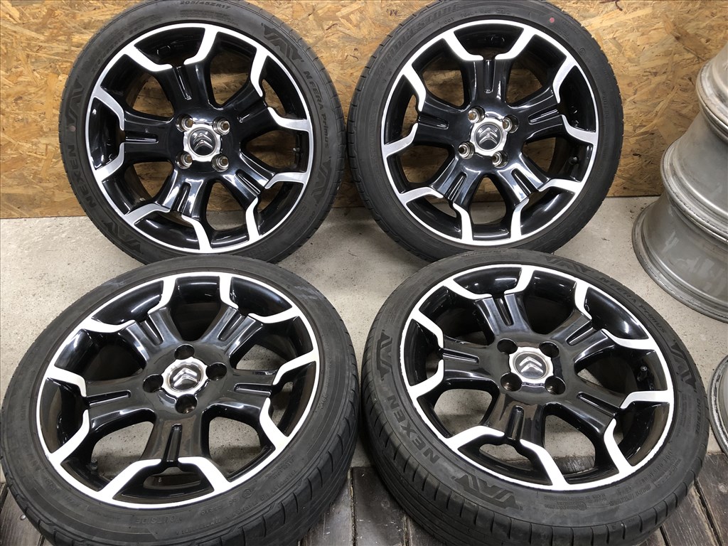  4x108 gyári Citroen 17 col alufelni, 205/45 nyári gumi 17 colos 1. kép