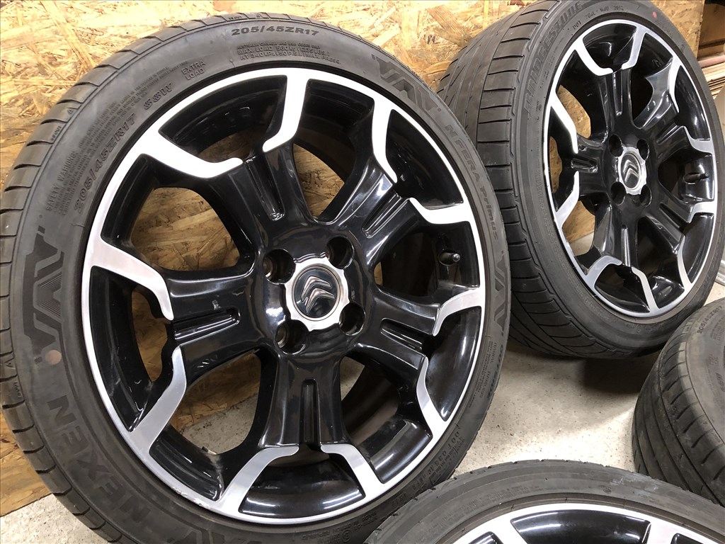  4x108 gyári Citroen 17 col alufelni, 205/45 nyári gumi 17 colos 4. kép