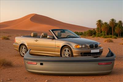 BMW 3-as E46 Coupé/Cabrio hátsó lökhárító burkolat (primer, nem M-tech) 51127112643 51128212413