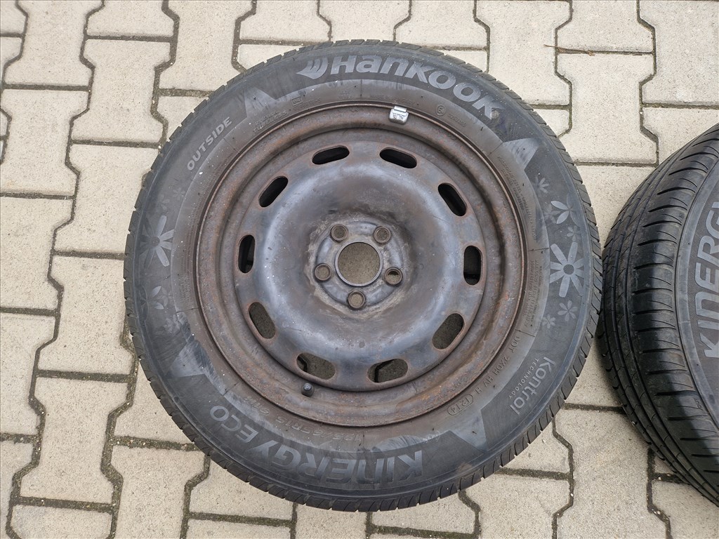  5x100 15" lemezfelni pár Hankook nyári gumival (26131) 2. kép