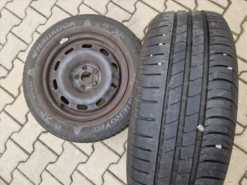  5x100 15" lemezfelni pár Hankook nyári gumival (26131) 7. kép