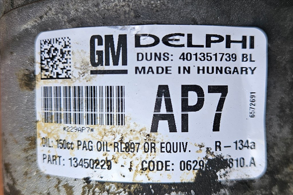 Opel Zafira B 1.8 Klímakompresszor AP7 13450229 3. kép