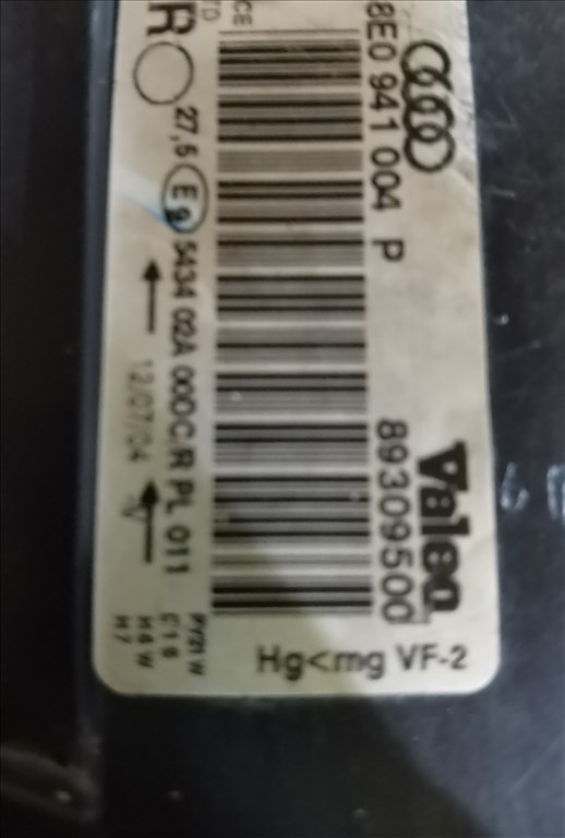 Audi A4 (B6/B7) B6/B7 A4 b7 xenon fényszóró lámpa  8e0941003p 8e0941004p 5. kép