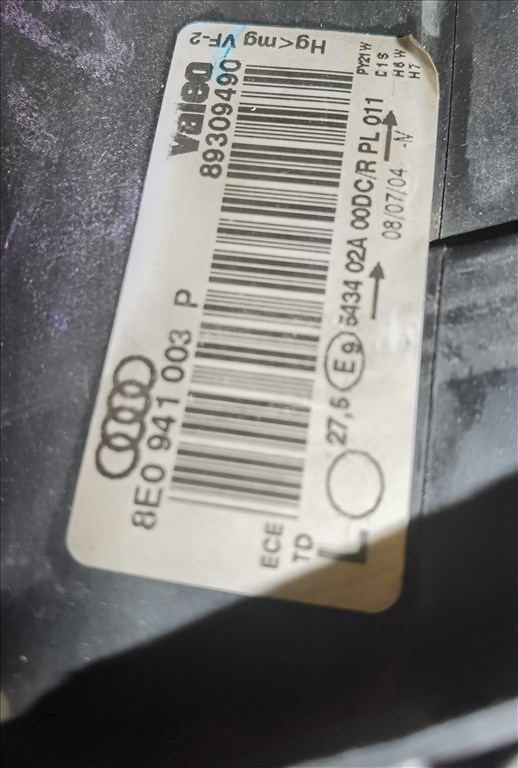 Audi A4 (B6/B7) B6/B7 A4 b7 xenon fényszóró lámpa  8e0941003p 8e0941004p 6. kép