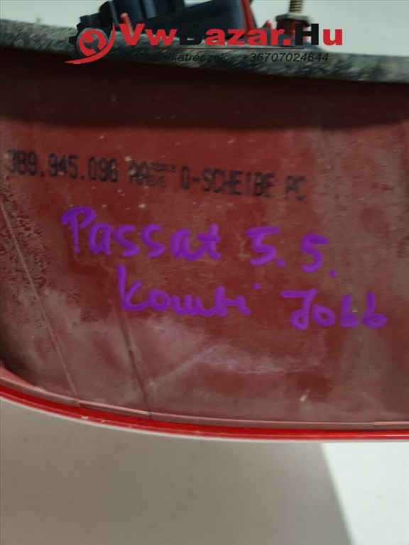 Hátsó lámpa jobb PASSAT B5.5 kombi 3b9945096aa 3B9945096AA 3. kép