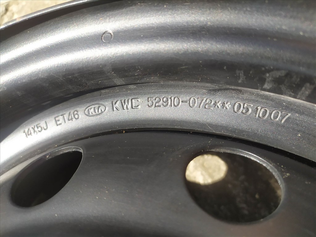  4x100 lyukosztású 5JJ 14" újszerű (gyári felni) lemezfelni 2. kép