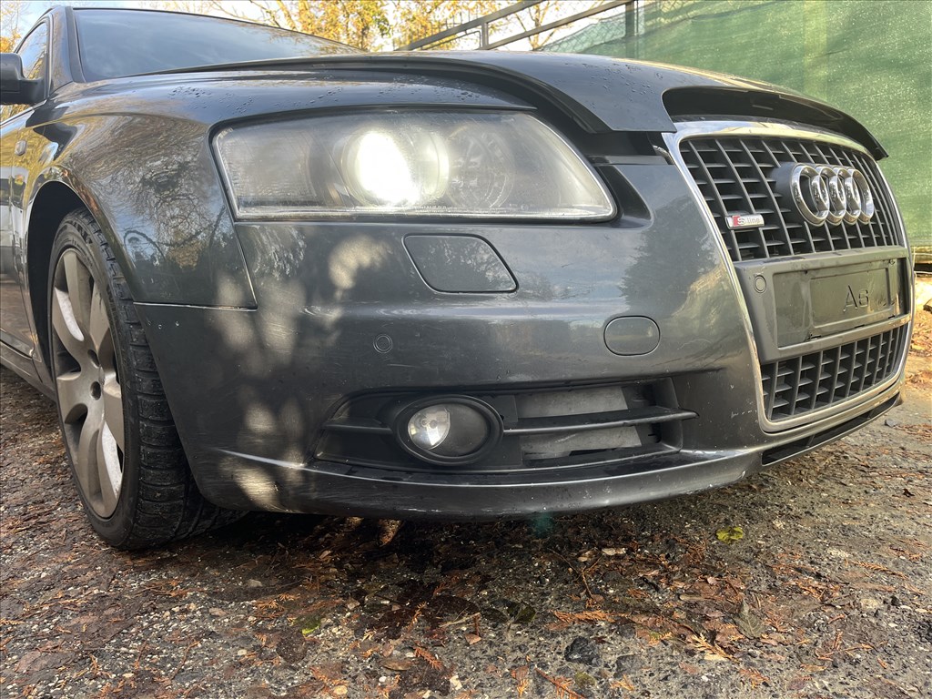 Audi A6 (C6 - 4F) mosós radaros S line első lökhárító LX7Z 2. kép