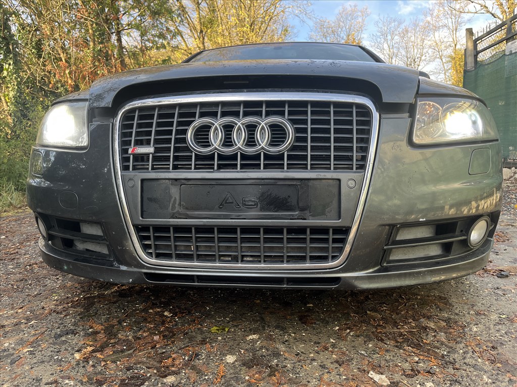 Audi A6 (C6 - 4F) mosós radaros S line első lökhárító LX7Z 3. kép