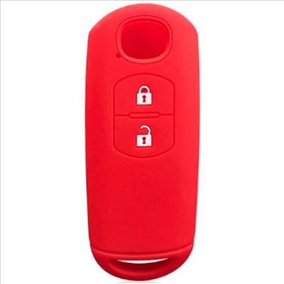 Mazda kulcs szilikon tok 2 gombos piros