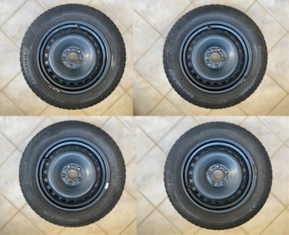 Ford 16" acélfelnik, TPMS szenzorokkal, dísztárcsákkal 2. kép