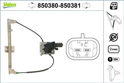 ablakemelő VALEO 850380 for SEAT