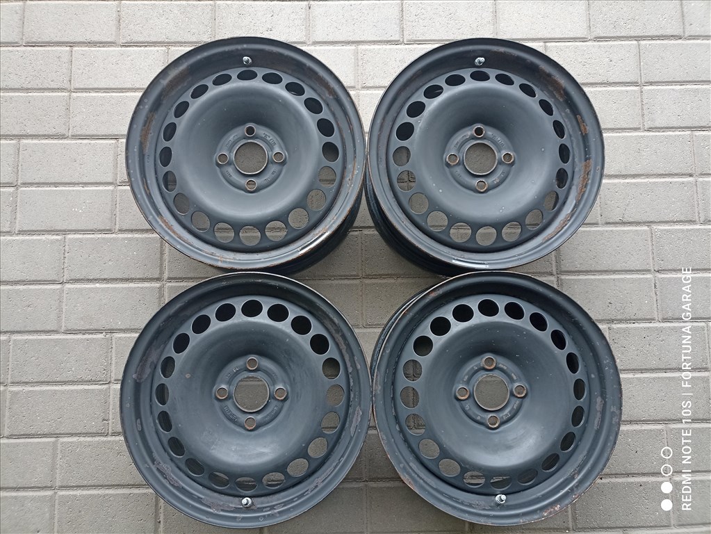 4x100 15" Opel használt lemezfelni garnitúra+TPMS (644) 1. kép