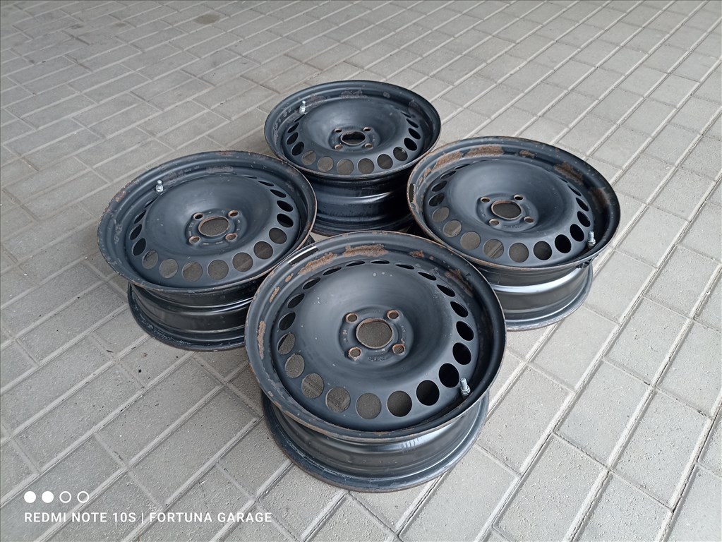 4x100 15" Opel használt lemezfelni garnitúra+TPMS (644) 2. kép