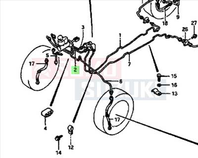Maruti 800 fém fékcsó fékelosztó és főfékhenger között 51350-84300