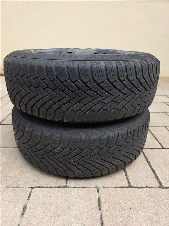  14" használt lemezfelni, rajta 175/65 használt 2 db Continental és 2 db Nexen téli gumi  4. kép