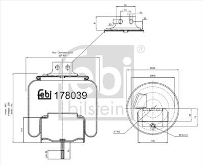 FEBI BILSTEIN 178039 - Légrugó rugótömb IVECO