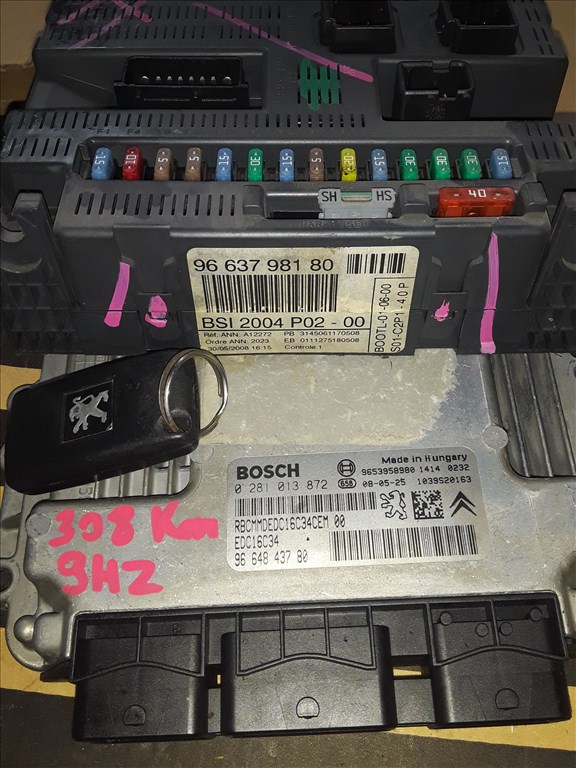 Peugeot 308 1.6 HDI ECU BSI Szett BSI2004 P02-00 2. kép