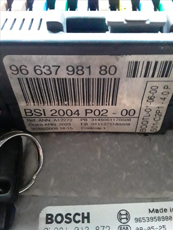 Peugeot 308 1.6 HDI ECU BSI Szett BSI2004 P02-00 1. kép