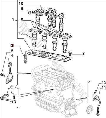 Gyújtógyertya V6 - TEMPRA, TRAFIC, GTV, DEDRA, SPIDER, AVANTIME - 60579903, 60810689 -  - FIAT eredeti Eredeti új 60579903