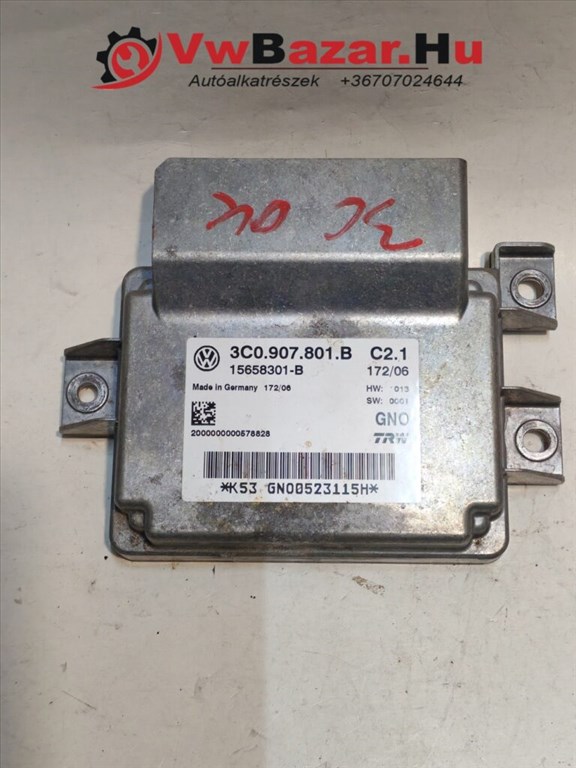 Kézifék elektronika PASSAT B6 3C 3c0907801b 3C0907801B 1. kép