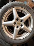 5x108 lyukosztású 16" használt Enzo alufelni, rajta 205/55 használt Hankook téli gumi gumi