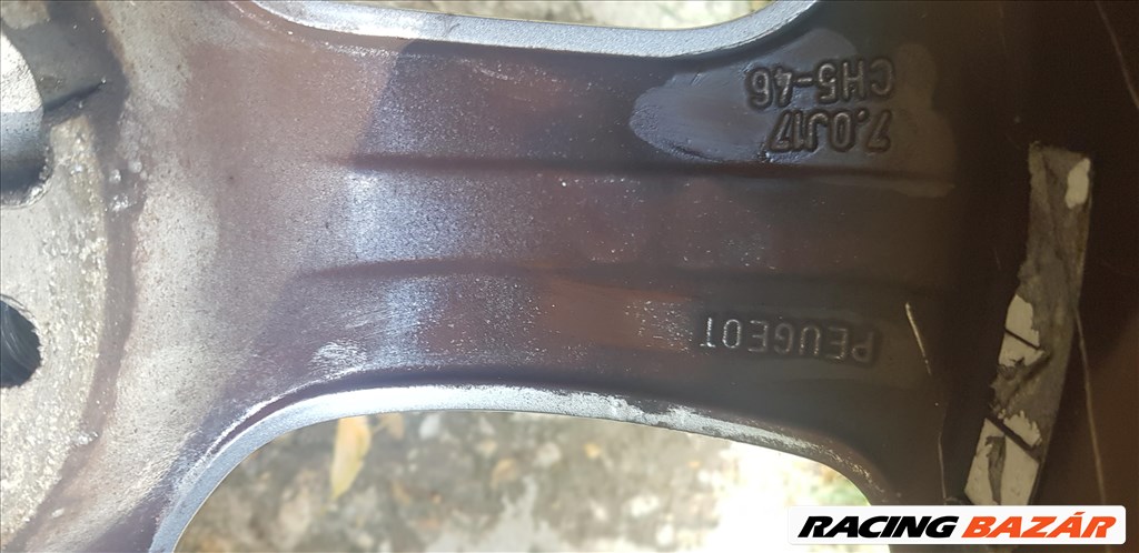  PEUGEOT,5x108 lyukosztású 17" használt alufelni, rajta 205/55 használt Bridgestone nyári gumi gumi  7. kép
