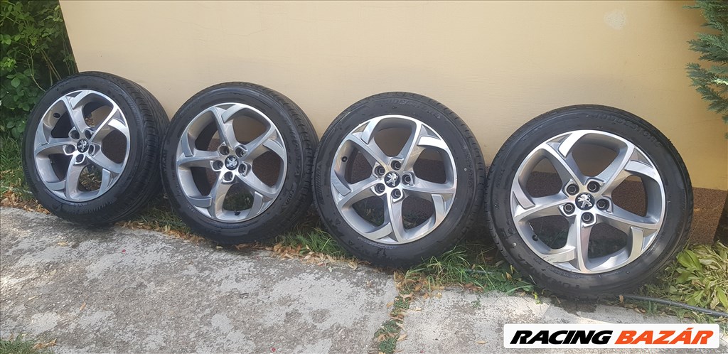  PEUGEOT,5x108 lyukosztású 17" használt alufelni, rajta 205/55 használt Bridgestone nyári gumi gumi  10. kép