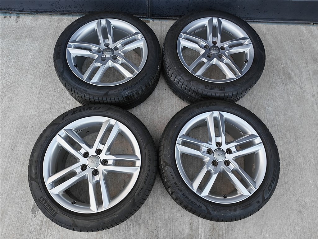 18" 5x112 Audi gyári alufelni szett nyárigumikkal! 2. kép