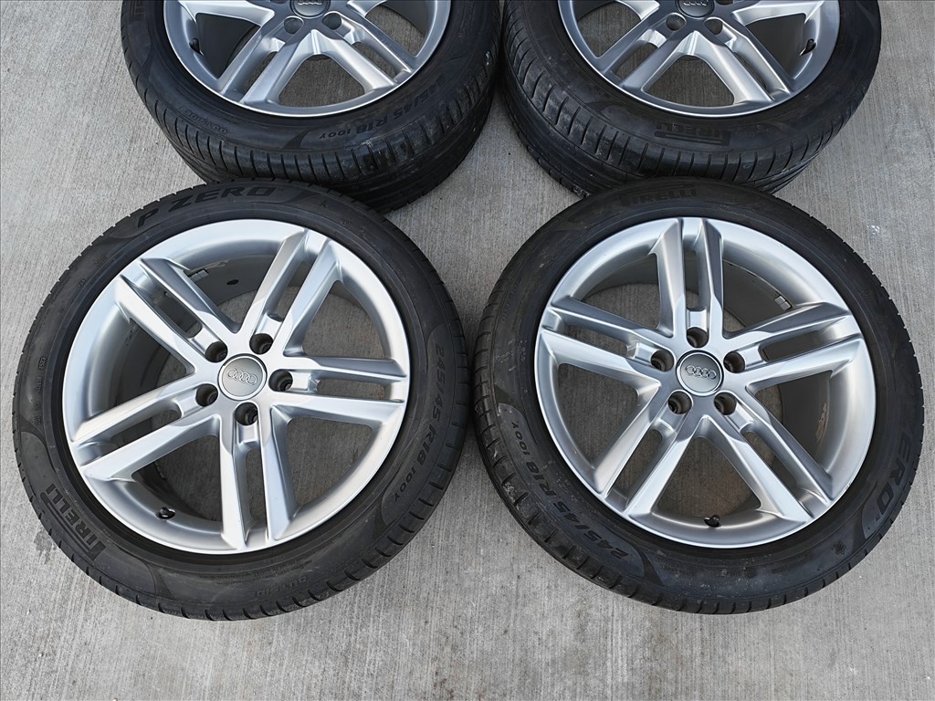 18" 5x112 Audi gyári alufelni szett nyárigumikkal! 4. kép