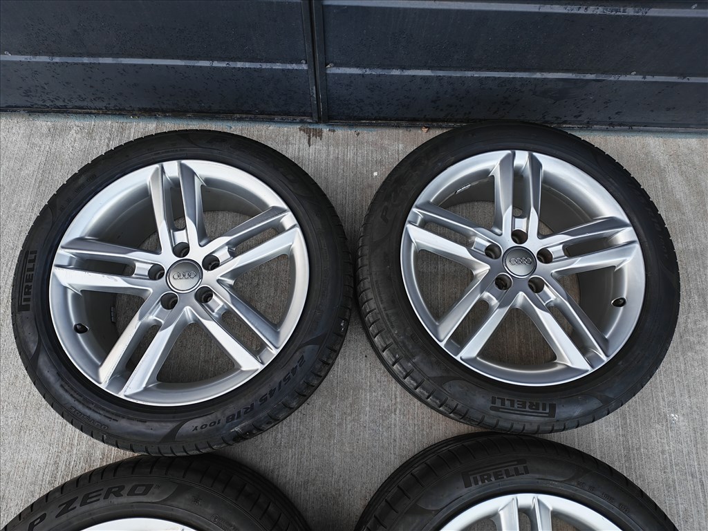 18" 5x112 Audi gyári alufelni szett nyárigumikkal! 3. kép