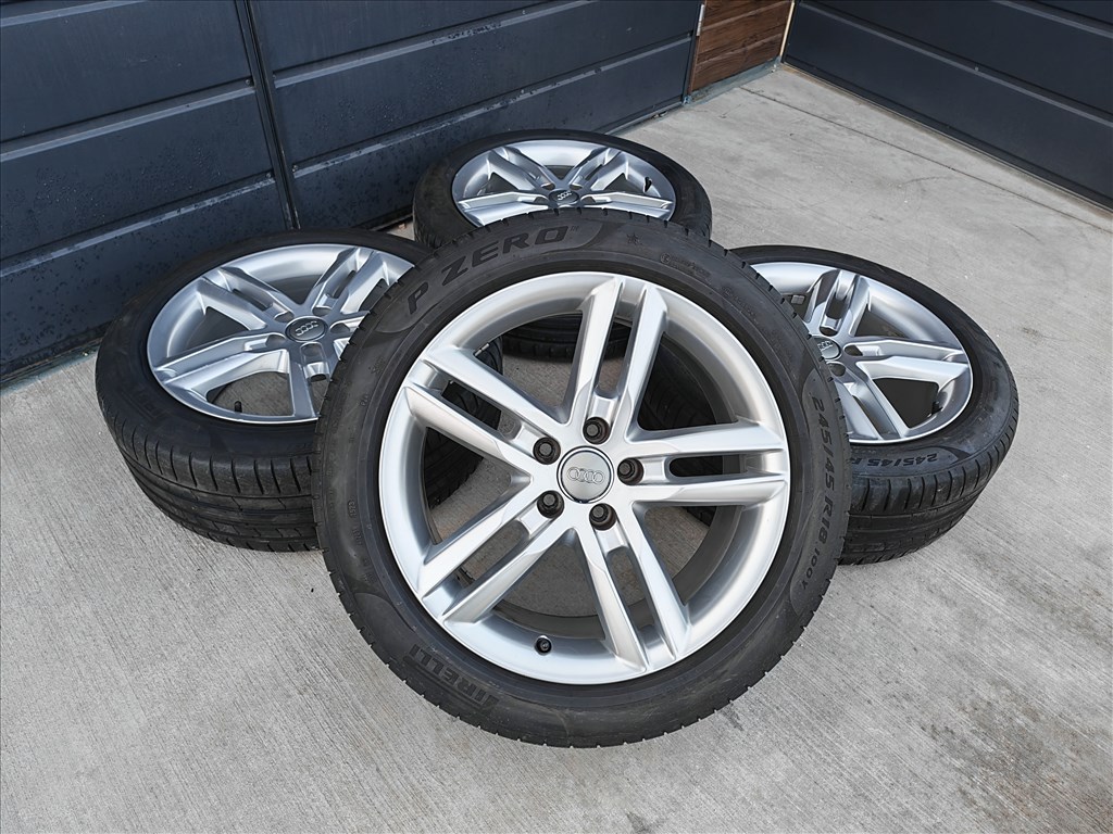 18" 5x112 Audi gyári alufelni szett nyárigumikkal! 1. kép