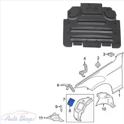 BMW E90 E91 ÚJ bal első dobbetét burkolat ajtó takaró szervízalkatrész 51717143849