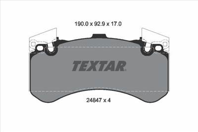 Fékbetét készlet TEXTAR 2484701 for AUDI, BENTLEY, VW, SEAT, …