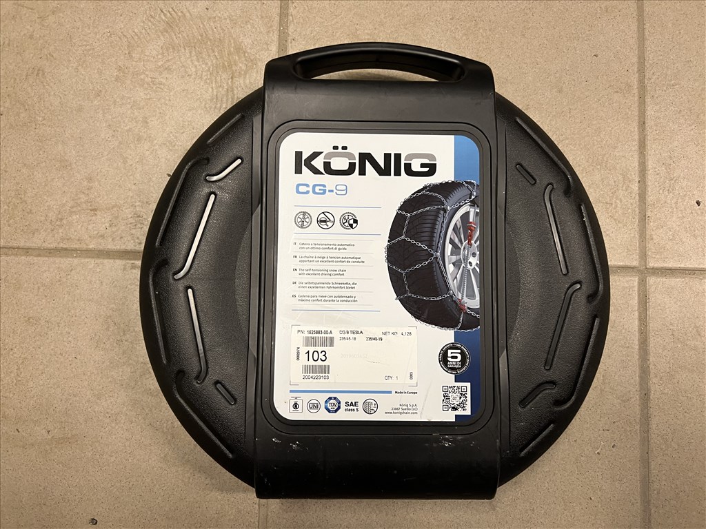 Tesla Model 3 hólánc gyári Tesla König CG-9 Model 3 hólánc bérlés is 1. kép