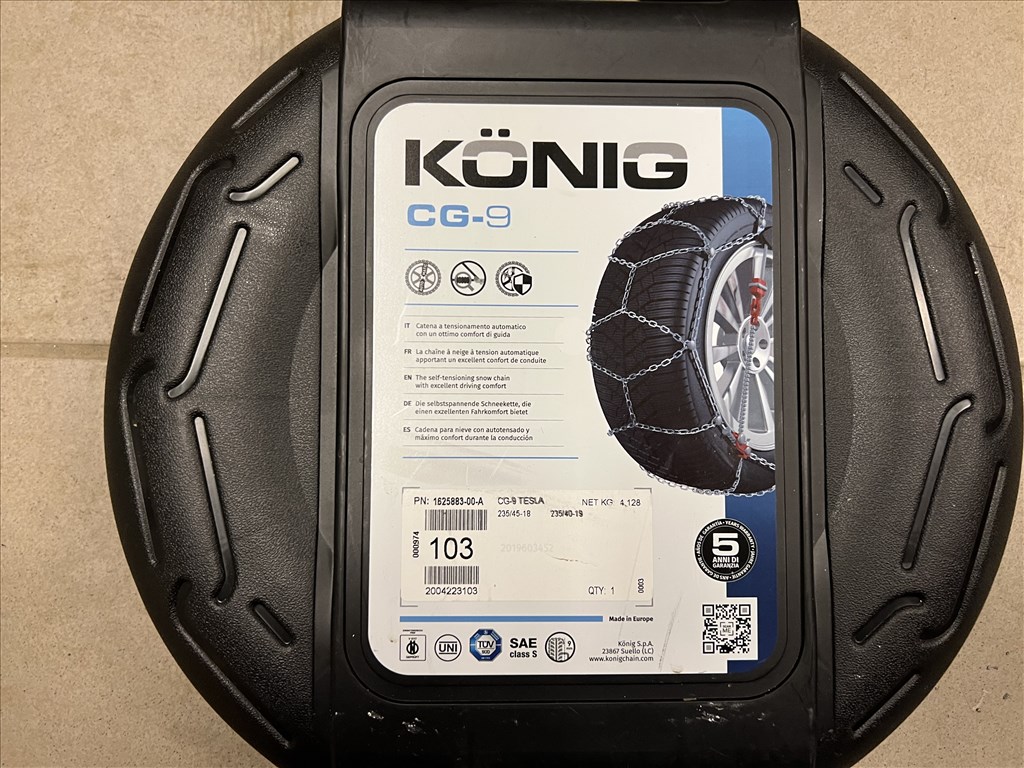 Tesla Model 3 hólánc gyári Tesla König CG-9 Model 3 hólánc bérlés is 2. kép