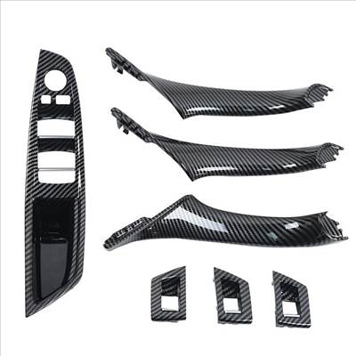 BMW F10/F11/F18 ajtóbehúzó, kapaszkodó szett Carbon