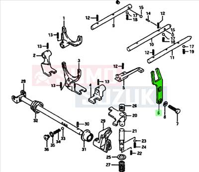 Maruti 800 sebváltó kapcsoló villa hátramenet 25460-84300