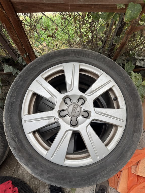  17" használt alufelni, rajta 225/50 használt Continental nyári gumi gumi  1. kép