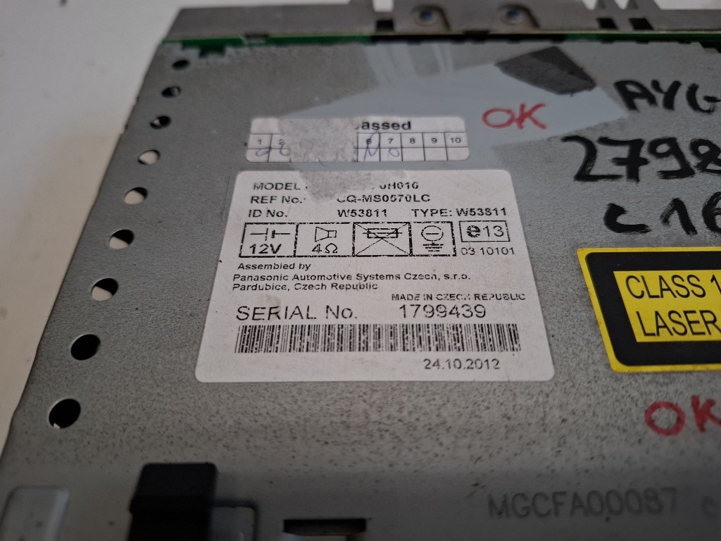 Toyota Aygo (AB10) Cd Rádió 4. kép